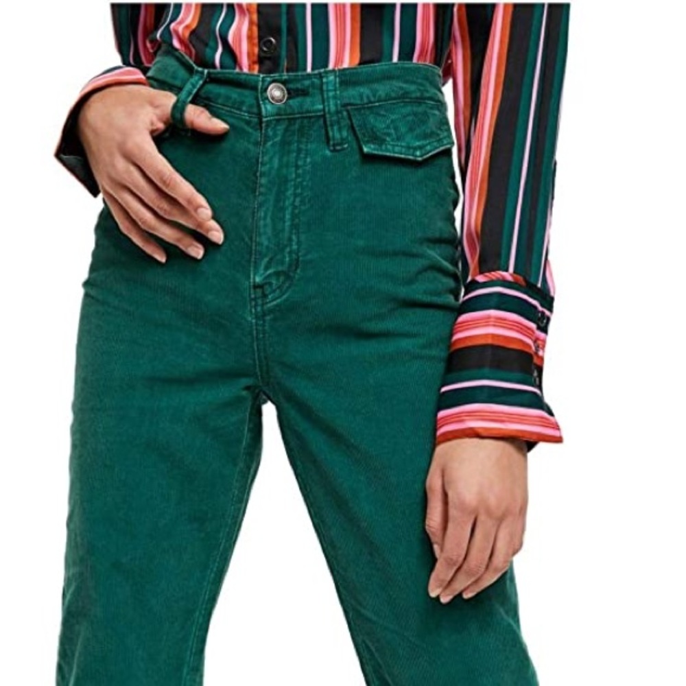 Green Free People Corduroy Pants NWOT